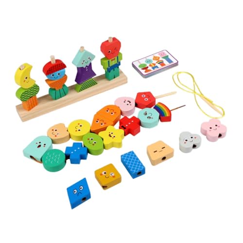 Holzperlen Sequenzierung Spielzeugset Stapelblock Spielzeug für Jungen Mädchen Kinder Holzperlen Sequenzierung Spielzeugset Stapelblock Spielzeug für Jungen Mädchen Kinder von Generic