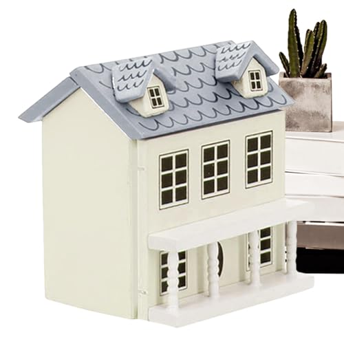 Holzpuppenhäuser für Mädchen, Miniaturhaus-Bausatz, -Haus-Set, Miniatur-Ornamente - Bastelset -Kits, handgefertigtes kleines Haus, kleine Villa-Feenhäuser für Teenager und von Generic