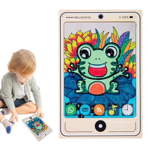 Holzpuzzle-Brettspiel, Holzpuzzle-Set für Kinder, 2D-Puzzle-Brettspiel, Puzzlespiel mit Handyform-Design Holzpuzzle-Brettspiel, Holzpuzzle-Set für Kinder, 2D-Puzzle-Brettspiel, Puzzlespiel mit Handyform-Design von Generic