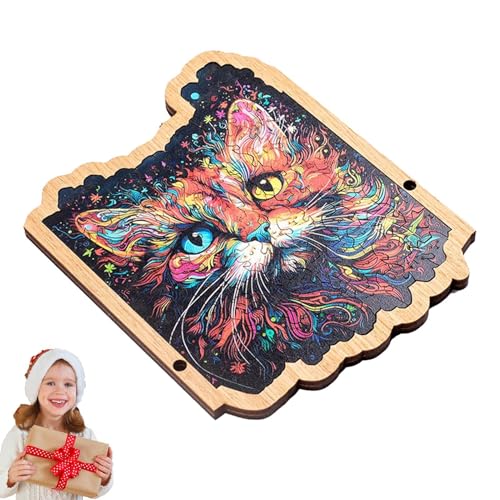 Holzpuzzle-Brettspiel, Holzpuzzle für Katzen | Katzen-Puzzle-Brettspiel für kreative Kinder | Holzpuzzle lustig Holzpuzzle-Brettspiel, Holzpuzzle für Katzen | Katzen-Puzzle-Brettspiel für kreative Kinder | Holzpuzzle lustig von Generic