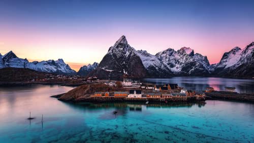 Holzpuzzle Erwachsene 1000 Teile Tägliche Morgendämmerung In Einem Norwegischen Hafen Im Winter 75 * 50Cm Holzpuzzle Erwachsene 1000 Teile Tägliche Morgendämmerung In Einem Norwegischen Hafen Im Winter 75 * 50Cm von Generic
