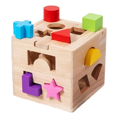 Holzpuzzle Form Spielzeug, Holzform Puzzle für Sortierwürfel Holzsortierwürfel Formspielzeug, bunte klassische pädagogische Puzzlespiele für Mädchen Holzpuzzle Form Spielzeug, Holzform Puzzle für Sortierwürfel Holzsortierwürfel Formspielzeug, bunte klassische pädagogische Puzzlespiele für Mädchen von Generic