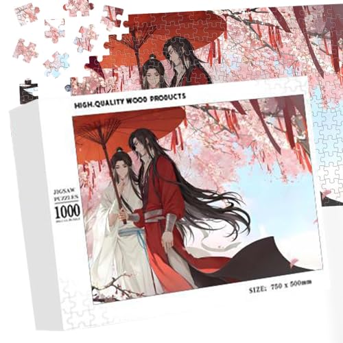 Holzpuzzle - Holzpuzzle für Erwachsene, Animierte Peripheriepuzzle | 1000X Puzzle, Familien-Puzzle für Frauen und Männer von Generic