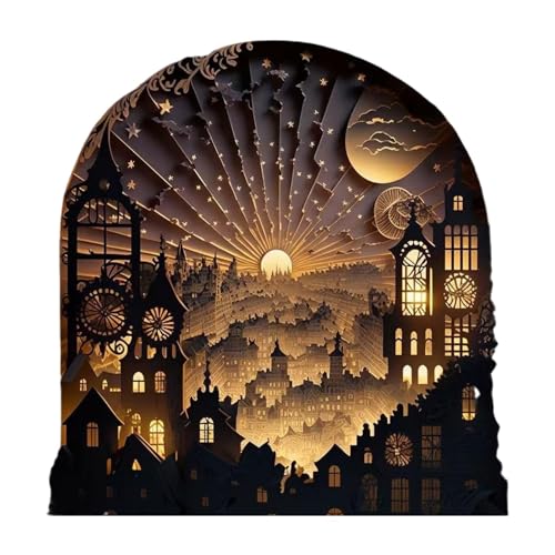 Holzpuzzle Licht Für Erwachsene - Holzpuzzle Lampe Puzzle Nachtlicht - USB Wiederaufladbares Puzzle Nachtlicht - Nachtlicht Puzzle Holz Puzzle D von Generic