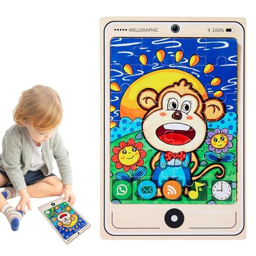 Holzpuzzle-Set für Kinder, Puzzlespiel für Kinder, lustiges 2D-Holzpuzzle für den Tisch, Puzzlespiel mit Handyform-Design Holzpuzzle-Set für Kinder, Puzzlespiel für Kinder, lustiges 2D-Holzpuzzle für den Tisch, Puzzlespiel mit Handyform-Design von Generic