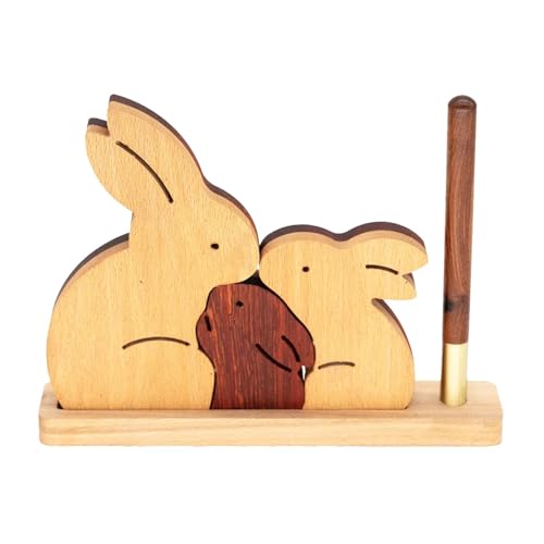 Holzpuzzle aus Kaninchen, Tierpuzzle aus Holz, Holzpuzzle für Kinder, Hasenpuzzle aus Holz, dekoratives Familienpuzzle, Stifthalter Holzpuzzle aus Kaninchen, Tierpuzzle aus Holz, Holzpuzzle für Kinder, Hasenpuzzle aus Holz, dekoratives Familienpuzzle, Stifthalter von Generic