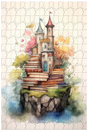 Holzpuzzle für Erwachsene, 1000 Teile, für EIN magisches Märchenbuch, EIN Schloss in einem Zauberbuch (B ; 1000) von Generic