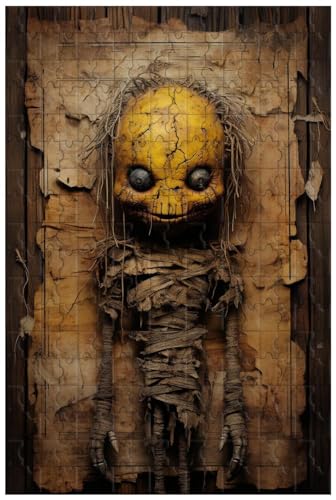 Holzpuzzle für Erwachsene, 1000 Teile, für eine zerlumpte Voodoo-Puppe, die an EIN altes Holzbrett geheftet ist (B ; 120) von Generic