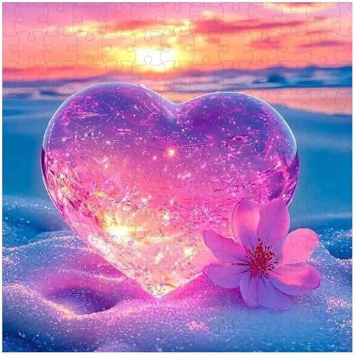 Holzpuzzle für Erwachsene, Kieselsteine in Herzform (G ; 1000 Piece) von Generic