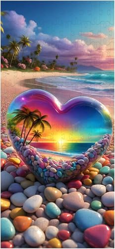 Holzpuzzle für Erwachsene, Kieselsteine in Herzform (O ; 1000 Piece) von Generic