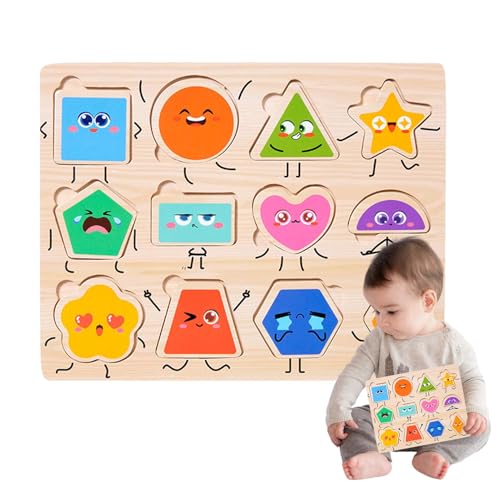 Holzpuzzle für Holzpuzzle – Holzspielzeug im Cartoon-Design, Lernpuzzle, Stielspielzeug, Puzzles für ein engagiertes Spielerlebnis von Generic