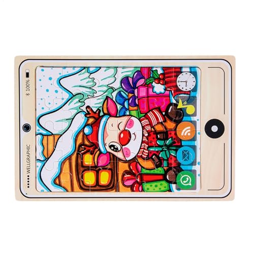 Holzpuzzle für Kinder, Puzzle für Kleinkinder, lustiges 2D-Puzzle aus Holz für den Tisch, Puzzlespiel mit Handyformen, Cartoon-Pa Holzpuzzle für Kinder, Puzzle für Kleinkinder, lustiges 2D-Puzzle aus Holz für den Tisch, Puzzlespiel mit Handyformen, Cartoon-Pa von Generic