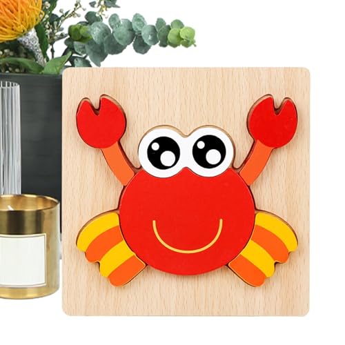 Holzpuzzle für Kinder, Tierpuzzle aus Holz, pädagogisches Puzzle, niedliche Tiere für 4 bis 6 Jahre, kreatives Puzzle für frühzeitige Lerntiere von Generic