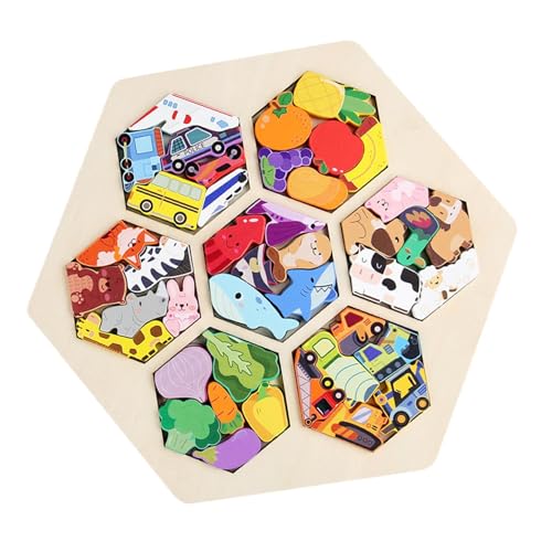 Holzpuzzle für Kinder - Pädagogische mentale Spiele für den Kindergarten, das Spielzeug lernt, bunte Teaserbretter zerebrale von Generic