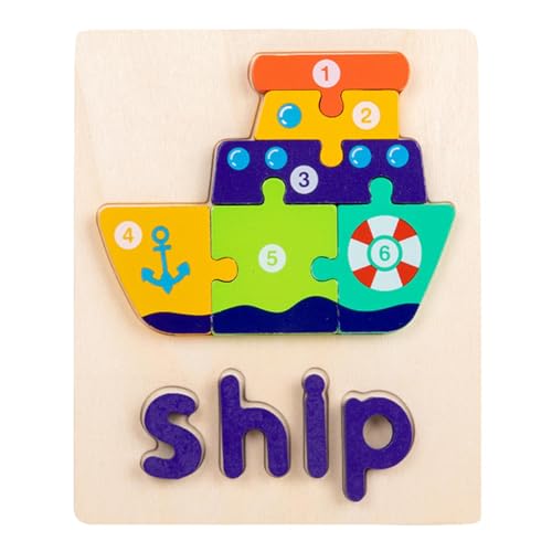 Holzpuzzle für Kleinkinder, Holzpuzzle für Kleinkinder | Puzzlespiel | Puzzlespiel | Vorschul-Puzzle-Set für Kinder, Wörterlernen, Spielzeug für 3 Jahre und mehr Holzpuzzle für Kleinkinder, Holzpuzzle für Kleinkinder | Puzzlespiel | Puzzlespiel | Vorschul-Puzzle-Set für Kinder, Wörterlernen, Spielzeug für 3 Jahre und mehr von Generic