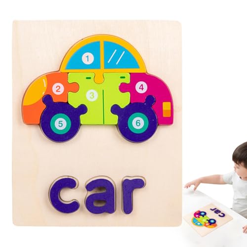 Holzpuzzles für Kleinkinder, Holzpuzzle für – Puzzlespiel für Intelligenz-Puzzle | Puzzles in Wortform, Lernpuzzle für Vorschule ab 3 Jahren, und Mädchen Holzpuzzles für Kleinkinder, Holzpuzzle für – Puzzlespiel für Intelligenz-Puzzle | Puzzles in Wortform, Lernpuzzle für Vorschule ab 3 Jahren, und Mädchen von Generic