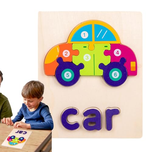 Holzpuzzles für Kleinkinder | Lernpuzzle für Kleinkinder | Puzzles in Wortform, Lernpuzzle für Kinder ab 3 Jahren, und Mädchen Holzpuzzles für Kleinkinder | Lernpuzzle für Kleinkinder | Puzzles in Wortform, Lernpuzzle für Kinder ab 3 Jahren, und Mädchen von Generic