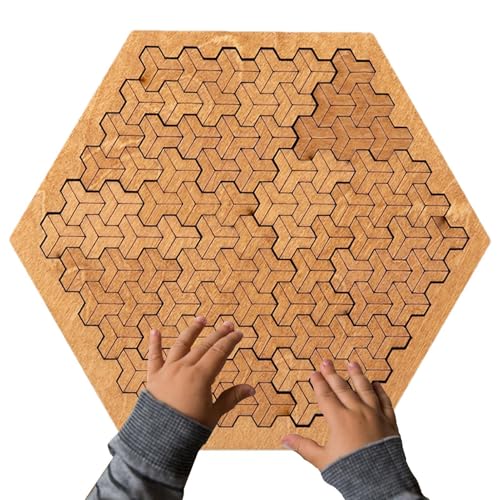Holzrätsel Erwachsener | montesori Board - Stressspielzeug Gehirnteaser, Feinmotor -Spielzeug Lernspiele, kreative Muster Kinder Rätsel für Familienspiele Nacht von Generic