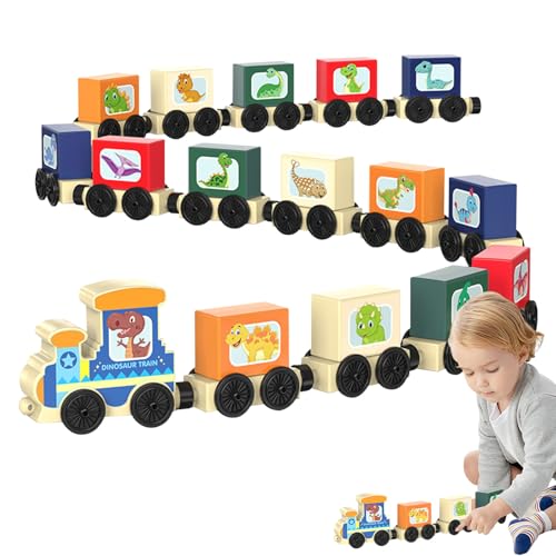 Holzspielzeug – Kleinkinderspielzeug, Batteriebetriebene Eisenbahn | Magnetische Autoverbindung, Spielzeugeisenbahn Für Kinder, Eisenbahn-Spielset Für Kinder, Holzeisenbahn-Zubehör Für Kleinkinder, Ju von Generic