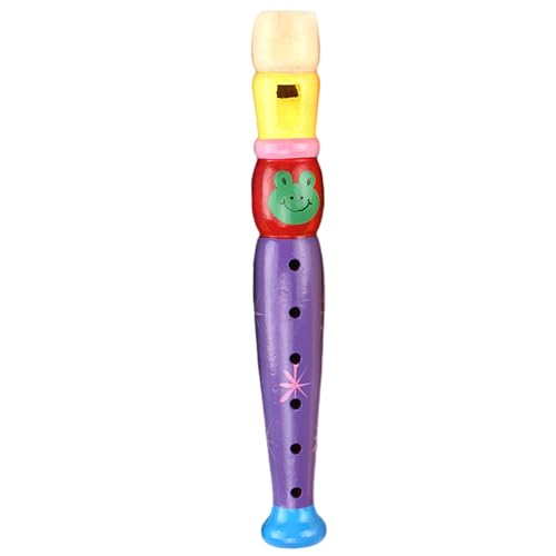 Holzspielzeugrekorder - Kindermusik Pfeife, Cartoon Sound Flöte | Kleines 6 -Loch -Instrument, Frühschullernwerkzeug für Vorschule Kleinkinder Anfänger Klassenzimmer Schulparty Geburtstag Spaß von Generic