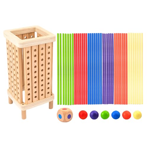 Holzstangen Stapelspiel - Buntes Stick -Turmspielzeug, Würfel Ball Drop -Spiele | Fun Balance Building Game für Kleinkinder | Vorschule Bildungsspielzeug für 3 Mädchen Party Klassenzimmer Gesch Holzstangen Stapelspiel - Buntes Stick -Turmspielzeug, Würfel Ball Drop -Spiele | Fun Balance Building Game für Kleinkinder | Vorschule Bildungsspielzeug für 3 Mädchen Party Klassenzimmer Gesch von Generic