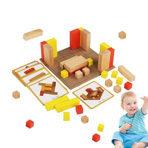 Holzstapelspielzeug - Kinder Geometrische Blöcke, Kinder Bauen Ziegel, Bildungsstapelspielzeug | Mehrzweck Bausteine mit kreativem Design, Holzsteine für Zuhause, Outdoor, Versammlungen Holzstapelspielzeug - Kinder Geometrische Blöcke, Kinder Bauen Ziegel, Bildungsstapelspielzeug | Mehrzweck Bausteine mit kreativem Design, Holzsteine für Zuhause, Outdoor, Versammlungen von Generic
