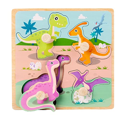 Holzsteckpuzzles für Kinder,Holzsteckpuzzles für Kinder,Montessori-Puzzle Vorschul-Lernspielzeug - Formsortierspielzeug für Vorschulkinder, Holzformbrett-Puzzles – Farb- und Formensortierer für Kinder von Generic