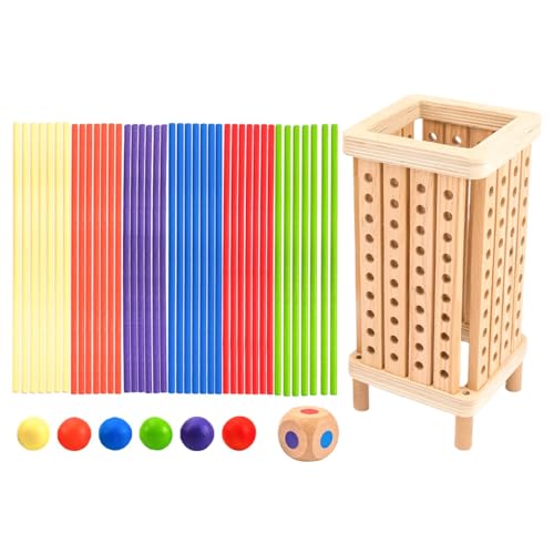 Holzstock Würfelspiel - Holzbrettspiele, Kinderpädagogische Mathematikspielzeug | Holzbalance Tower Pick -up -Spiel, Feinmotorik -Fähigkeiten, Die Mathematische Bildungsspielzeuge Für 3+ Jahre Alte Ju Holzstock Würfelspiel - Holzbrettspiele, Kinderpädagogische Mathematikspielzeug | Holzbalance Tower Pick -up -Spiel, Feinmotorik -Fähigkeiten, Die Mathematische Bildungsspielzeuge Für 3+ Jahre Alte Ju von Generic