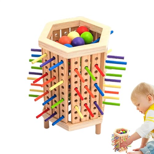 Holzstock -Würfelspiel - Stick Tower Game, Interactive Learning Toy | Holzbalance Tower Pick -up -Spiel, Holzbrettspiele Feinmotorik -Fähigkeiten Für Mathematik -Bildungsspielzeuge Für 3+ Jahre Alte J von Generic