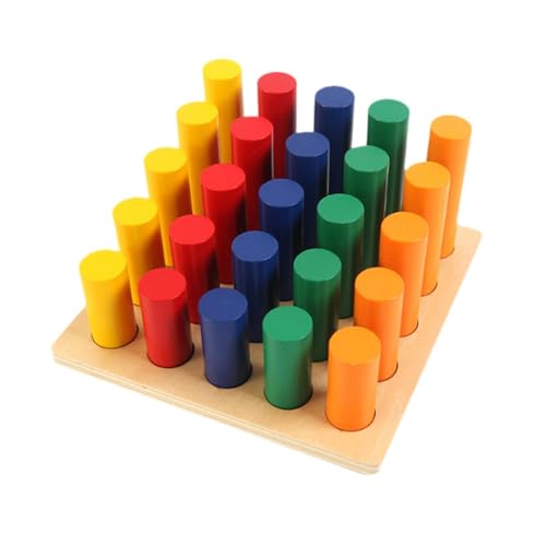 Holzzylinderblöcke Farbsortierende Geometrische PEG Board für 2 3 Jahre Alt Holzzylinderblöcke Farbsortierende Geometrische PEG Board für 2 3 Jahre Alt von Generic
