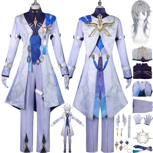 Honkai Star Rail Sunday Cosplay Costume Outfit Game Character Uniform Complete Set Halloween Party Carnival Dress Up Suit with Wig Headdress Earrings for Men Honkai Star Rail Sunday Cosplay Costume Outfit Game Character Uniform Complete Set Halloween Party Carnival Dress Up Suit with Wig Headdress Earrings for Men von Generic