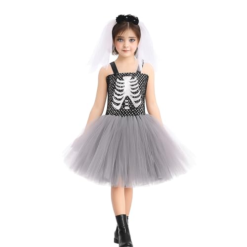 Hoodie Mädchen Neuheiten Klassische Hexe Kostüm Kinder Hexe Shaggy Kleid Halloween Kleid von Generic