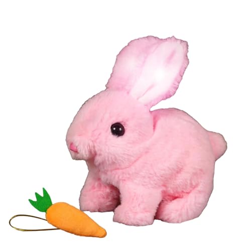 Hoping Bunny - Simulierte Kaninchenpuppe Stofftiere | Lustige interaktive Plüschfiguren mit natürlichen Bewegungen, Springen, zuckender Nase, wackeligen Ohren Hoping Bunny - Simulierte Kaninchenpuppe Stofftiere | Lustige interaktive Plüschfiguren mit natürlichen Bewegungen, Springen, zuckender Nase, wackeligen Ohren von Generic