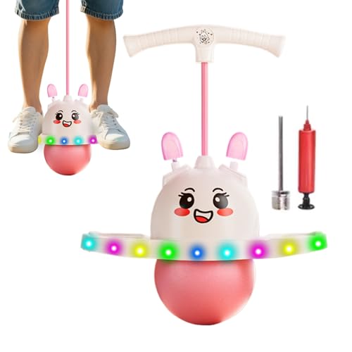 Hopping Ball | Jumping Stick Balance Board,Light-up Jumper with Adjustable Rope Length Bouncy Equipment for Adults Girls Sports Outdoor Activities von Generic