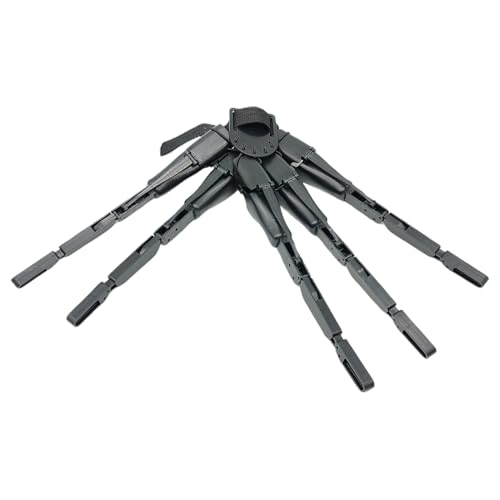 Horrorfilm -Fingerverlängerungen - Poable 3D Skeleton Hand Kit | Verstellbare gruselige Krallen für Cosplayer & Halloween -Enthusiasten | Parteidekoration mit Blutfäuleffekten (10-teiliges Set) von Generic