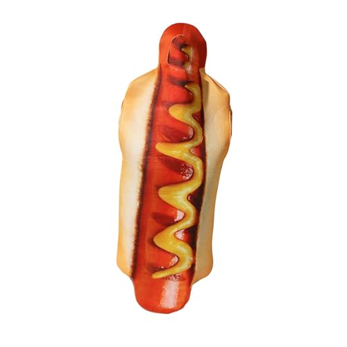 Hot Dog Outfit für Erwachsene - Lustiges Erwachsenenkostüm, Uni-Outfit, Hot Dog Kostüm, Cosplay Zubehör, Hot Dog Kostüm für Theateraufführungen, Schulaktivitäten von Generic