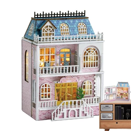 House Making Kit | Openable Miniature Wooden Doll House Kit with Furniture and LED | Handmade Creative Room Model Building Kit Decor for Valentine's Day Birthday House Making Kit | Openable Miniature Wooden Doll House Kit with Furniture and LED | Handmade Creative Room Model Building Kit Decor for Valentine's Day Birthday von Generic