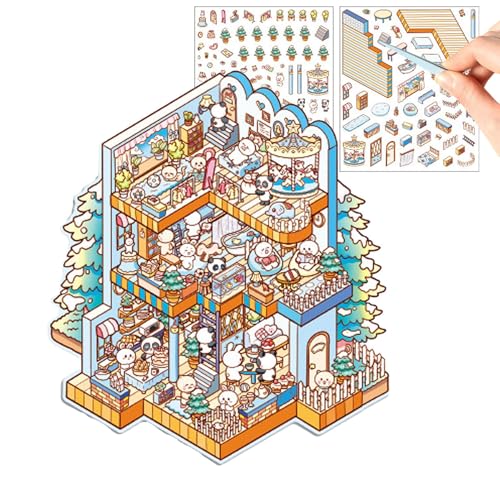 Housee 3D-Aufkleber – lustige 3D-Aufkleber | koreanische Cartoon-Szenario-Aufkleber | Kunstbedarf für Bücher / Tagebuch | Dekorativer Aufkleber Housee 3D-Aufkleber – lustige 3D-Aufkleber | koreanische Cartoon-Szenario-Aufkleber | Kunstbedarf für Bücher / Tagebuch | Dekorativer Aufkleber von Generic