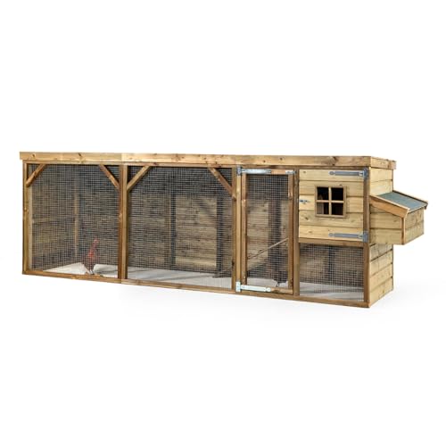 Hühnerstall Toby aus FSC Kiefernholz - Hühnerstall mit extra Legnest - Bausatz: 393 x 95 x 124 cm - Außengehege - Hühnerhaus Hühnerstall Toby aus FSC Kiefernholz - Hühnerstall mit extra Legnest - Bausatz: 393 x 95 x 124 cm - Außengehege - Hühnerhaus von Generic