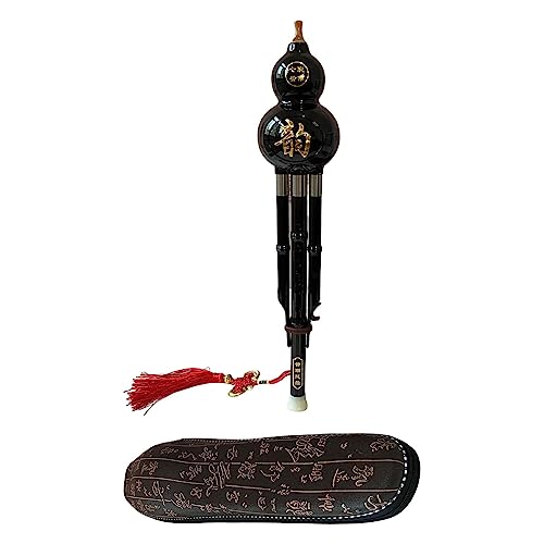 Hulusi Flöte, Bambus-Blasinstrument, tragbar, C-Taste, Holzblasinstrument mit Koffer, Kürbisflöte, Kürbisflöte, traditionell, für Studenten, Anfänger, Hulusi Flöte, Bambus-Blasinstrument, tragbar, C-Taste, Holzblasinstrument mit Koffer, Kürbisflöte, Kürbisflöte, traditionell, für Studenten, Anfänger, von Generic