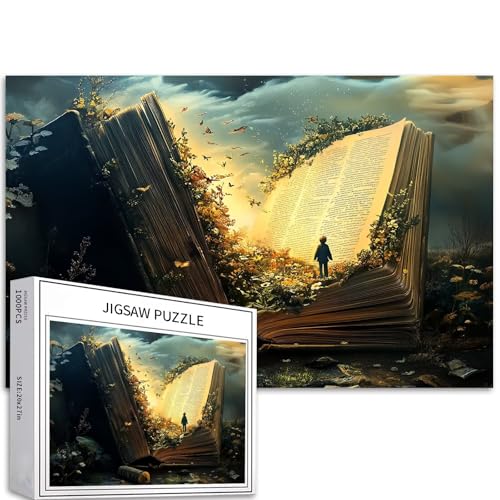 Human Life Born from Books, 1000 Teile Puzzle für Erwachsene, geheimnisvolle Atmosphäre, Kunst-Puzzle, bunt, DIY-Puzzles für Heimdekoration, Geschenke, Familienpuzzle, perfekt für Spielabende, 68 x 50 Human Life Born from Books, 1000 Teile Puzzle für Erwachsene, geheimnisvolle Atmosphäre, Kunst-Puzzle, bunt, DIY-Puzzles für Heimdekoration, Geschenke, Familienpuzzle, perfekt für Spielabende, 68 x 50 von Generic