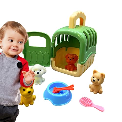 Hundekäfig-Rollenspielset – 8-teiliges Lernspielzeug für die Welpenpflege, Rollenspiel-Haustiertransporter-Spielset für Kinder ab 3 Jahren Hundekäfig-Rollenspielset – 8-teiliges Lernspielzeug für die Welpenpflege, Rollenspiel-Haustiertransporter-Spielset für Kinder ab 3 Jahren von Generic