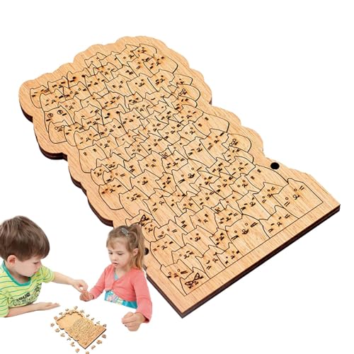 Hundert Katzenpuzzle - Holzpuzzle für Katzen, für Erwachsene, verbrennt das harte Gehirn, aus Holz, 100 Teile, Familienaktivität, schwieriges Puzzle Hundert Katzenpuzzle - Holzpuzzle für Katzen, für Erwachsene, verbrennt das harte Gehirn, aus Holz, 100 Teile, Familienaktivität, schwieriges Puzzle von Generic