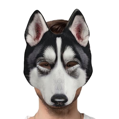 Husky-Maske, Husky-Maskerade | Anziehhilfe | Halloween für Karnevals-Maskerade-Show, Kostümzubehör Husky-Maske, Husky-Maskerade | Anziehhilfe | Halloween für Karnevals-Maskerade-Show, Kostümzubehör von Generic