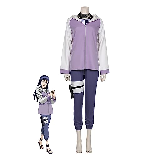 Hyuga Hinata Hoodie Cosplay Halloween Karneval Jacke Kostüm,XXL-Purple von Generic