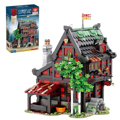Ideas Mittelalterliche Architektur Hüttenbauset, Kreuzfahrerhäuser Baumodell-Set für Teenager und Erwachsene, Bausets, Wohnkultur, Geschenkidee-3214 Teile von Generic
