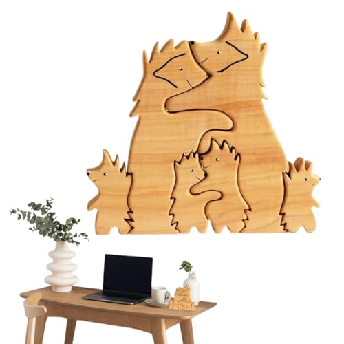 Igelpuzzle aus Holz, Tierpuzzle | Pädagogisches Igel-Puzzle | Heimdekoration Puzzle aus Holz, 6 Spielzeug für frühes Lernen von Generic