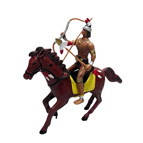 Indianer-Cowboy-Spielzeug, Sammlerstück, Größe: 10,5 cm Höhe, 16 cm Pferdelänge Indianer-Cowboy-Spielzeug, Sammlerstück, Größe: 10,5 cm Höhe, 16 cm Pferdelänge von Generic
