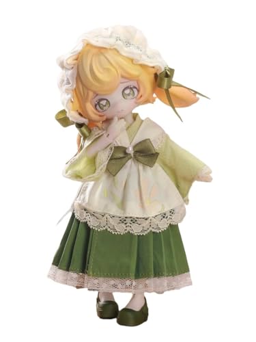 Inedible doll Serie Ob11 1/12 Bjd Puppe Geschenkfigur Spielzeug Süße Action Anime Figuren Puppen Spielzeug Überraschungsgeschenk(Orange) von Generic
