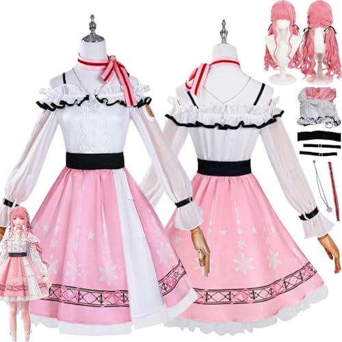 Infinity Nikki Cosplay Costume Outfit Game Character Momo Uniform Complete Set Halloween Party Carnival Dress Up Suit with Wig for Women von Generic